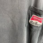 【曜日割引対象外】 ヴィンテージ vintage 90's マルボロ Marlboro snake pass DELTA USA製 ポケット Tシャツ ブラック XLサイズ 201MT-4489 VB