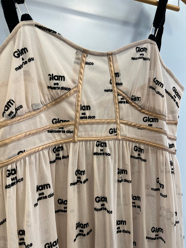 メゾンスペシャル MAISON SPECIAL フロッキーグラムシアーキャミワンピ  総柄 ワンピース ベージュ フリーサイズ 101LT-235