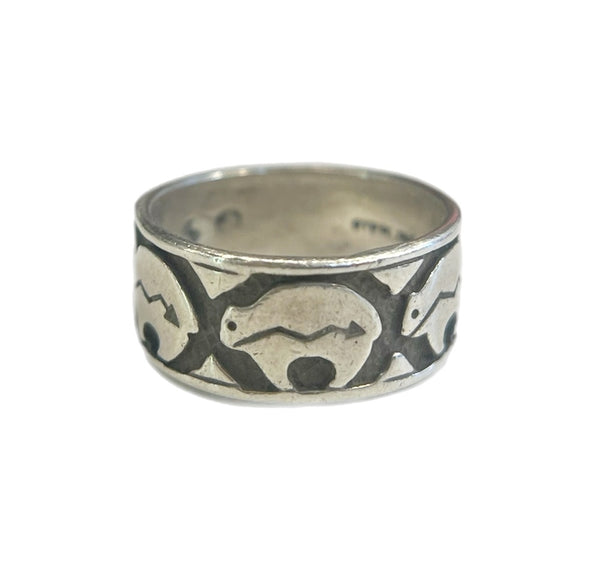 シルバー Silver BEAR & BROKEN ARROW STERLING SILVER RING ベア アンド ブロークンアロー スターリングシルバー ピンキーリング  メンズジュエリー・アクセサリー インディアンジュエリー 指輪・リング シルバー 101G-207