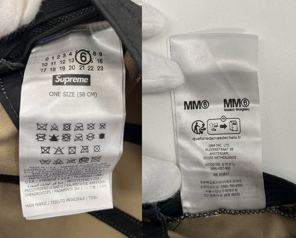 シュプリーム SUPREME ×MM6 Maison Margiela Painted Camp Cap MM6 メゾンマルジェラ ペイントキャンプキャップ 白 帽子 メンズ帽子 キャップ ホワイト 101hat-133