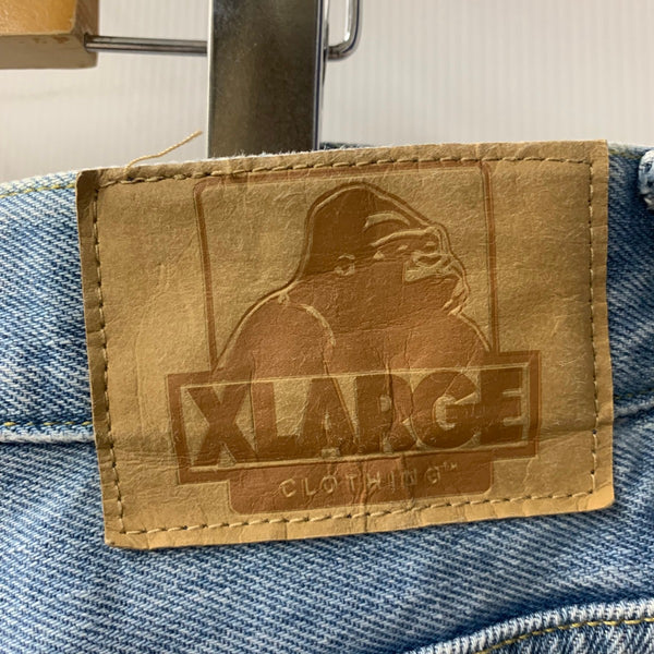 エクストララージ X-LARGE Tom And Jerry ダメージ加工 ワイド デニム パンツ 101241031022 デニム ブルー 201MB-937