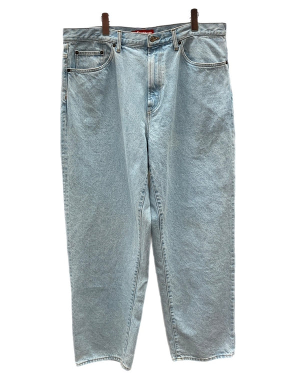 シュプリーム SUPREME 24SS Baggy Jean Washed Indigo バギー ジーンズ ワイド デニム パンツ ロゴ デニム ブルー サイズ 36 104MB-312