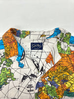 セントマイケル SAINT MICHAEL × Dr Woo ドクター ウー 23SS WORLD MAP PAJAMA SHIRT ワールド マップ パジャマ シャツ 白 SM-S23-0000-082 長袖シャツ 地図 マルチカラー XLサイズ 104MT-469