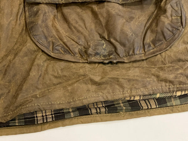 バブアー BARBOUR 90's 90年代 3ワラント GAMEFAIR ゲームフェア ワックス コットン オイルドジャケット ハーフコート VINTAGE ヴィンテージ A123 ジャケット カーキ 101MT-5233