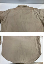 ヴィンテージ vintage 50's 50年代 SEARS ROEBUCKS HERCULES MOUNTAIN CLOTH シアーズ ヘラクレス ワークシャツ 猫目ボタン チノ アーミークロス - 長袖シャツ ベージュ 101MT-5024