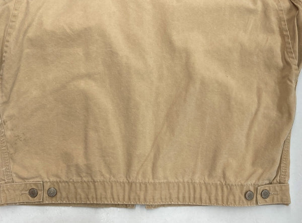 ダブルアールエル RRL 90s DUCK JACKET ダック ジャケット デトロイト 三ツ星タグ コーデュロイ USA製 Ralph Lauren 薄茶 ジャケット 無地 ベージュ Mサイズ 104MT-1347