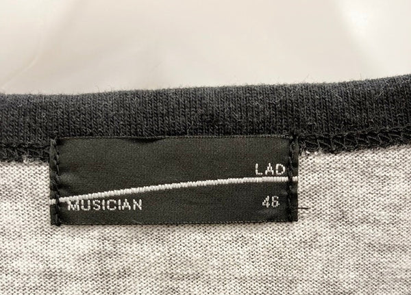 ラッドミュージシャン LAD MUSICIAN FLOWER BIG T-SHIRT フラワービッグTシャツ 花柄 ビッグT トップス カットソー  黒 日本製 2119-706 サイズ46 Tシャツ プリント ブラック 101MT-4394