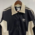 【曜日割引対象外】 アディダス adidas 襟付き ジャージ 復刻 トラックジャケット ジャージ ホワイト Mサイズ 201MT-4705 VB