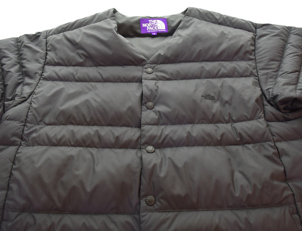ノースフェース THE NORTH FACE 22AW PURPLE LABEL パープルレーベルライトダウン ノーカラー ワンポイント  ND2254N ジャケット ブラック Sサイズ 103MT-3087