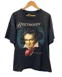 ヴィンテージ vintage 90s beethoven ベートーベン ベートーヴェン 偉人Tシャツ US古着 黒 アンビルボディ 袖シングル XL Tシャツ ブラック LLサイズ 101MT-2970