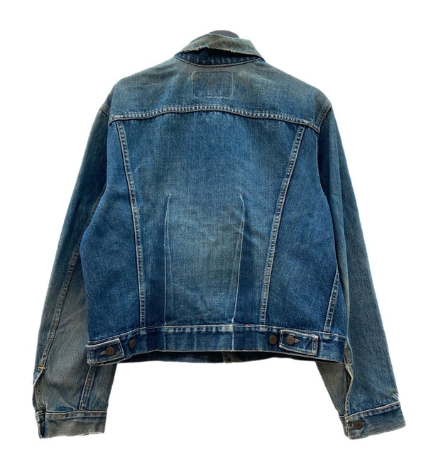 【曜日割引対象外】 リーバイス Levi's 60s 60年代 557XX 3rd サード オリジナル Vintage ヴィンテージ デニムジャケット トラッカージャケット レインボーステッチ ボタン裏D サイズ46 ジャケット 無地 ネイビー 104MT-2242