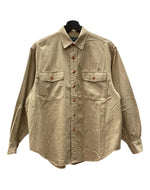 ラルフローレン RalphLauren POLO COUNTRY 90s L/S WORK SHIRT 長袖 ワーク シャツ フラップポケット インパクト21 薄茶 サイズ 9 長袖シャツ 無地 ベージュ 104MT-2268