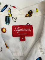 シュプリーム SUPREME Pills Rayon Shirt ピルスレーヨンシャツ 白 半袖シャツ ホワイト Mサイズ 101MT-4478