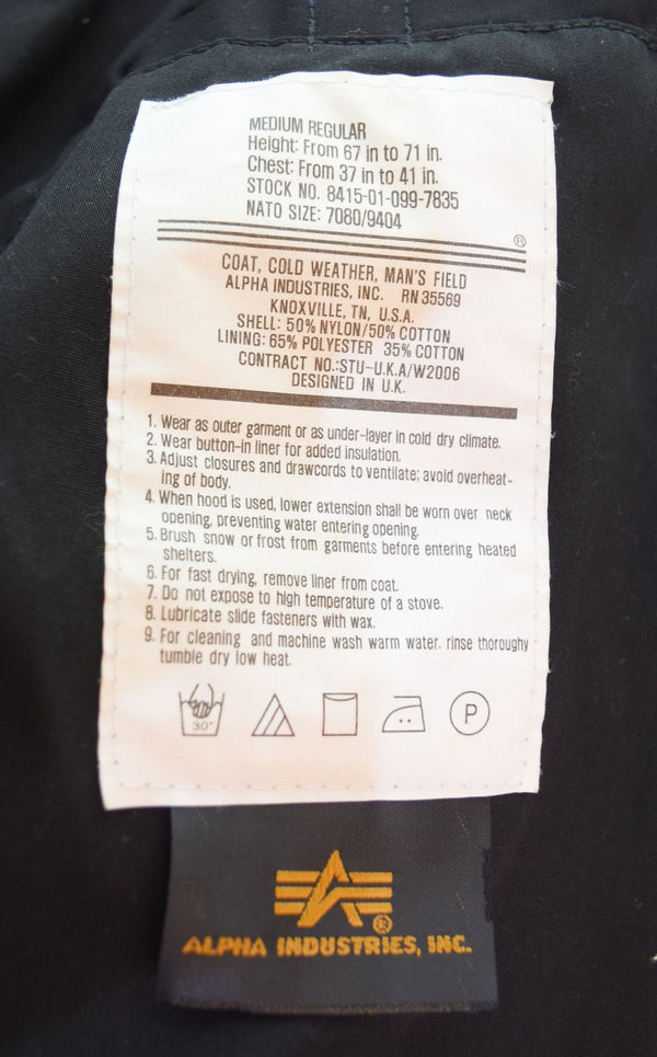 ステューシー STUSSY ✕ALPHA M-65 フィールドジャケット ミリタリージャケット ジャケット ブラック Mサイズ 103MT-2873