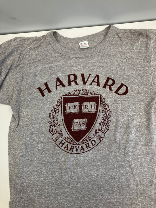 チャンピオン Champion 80's 80年代 トリコタグ HARVARD ハーバード カレッジロゴ プリント 霜降り vintage ヴィンテージ made in USA アメリカ製 Tシャツ グレー Mサイズ 101MT-4034