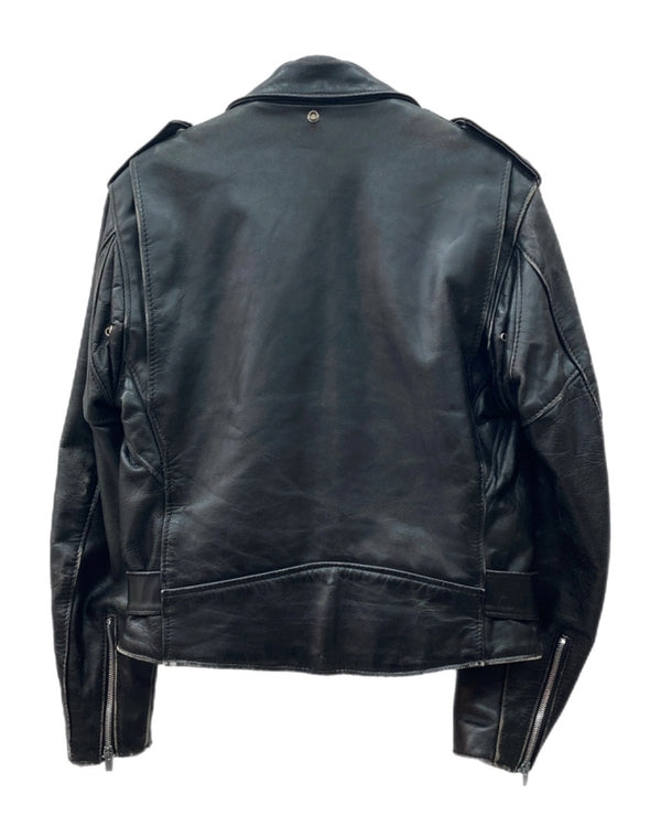 ショット SCHOTT Perfecto LEATHER JACKET レザー ジャケット ダブル ライダース バイカー アウトドア USA製 アウター 黒 サイズ 38 ジャケット 無地 ブラック 104MT-1696