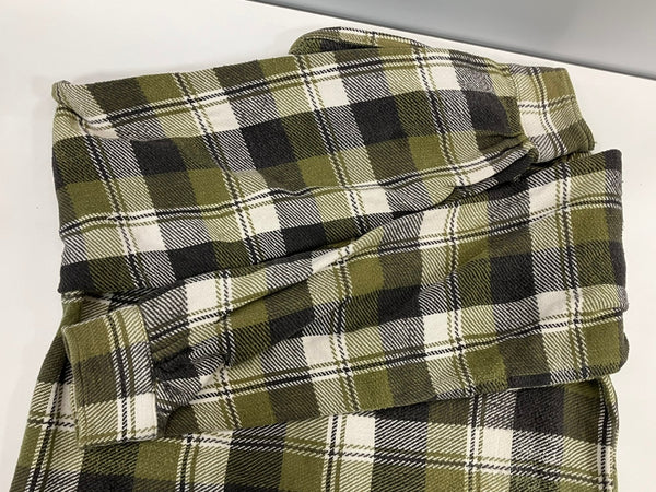 ヴィンテージ vintage 60'S 60年代 BRENT ブレント マチ付き ヘビーフランネルシャツ ヘビネル マチネル フラップポケット ブロックチェック  LONG TAILE 長袖シャツ グリーン Lサイズ 101MT-4029