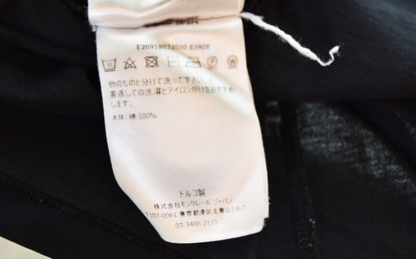 モンクレール MONCLER MAGLIA ﾀﾞﾌﾞﾙﾜｯﾍﾟﾝ Tｼｬﾂ E209180325008390Y Tシャツ ブラック Sサイズ 103MT-2855