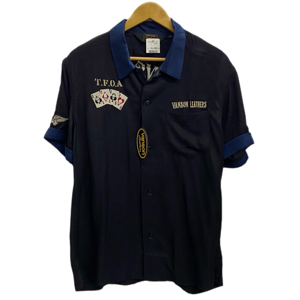 バンソン VANSON クローズ ワースト コラボ CRV-822 半袖シャツ ブラック Lサイズ 201MT-4061