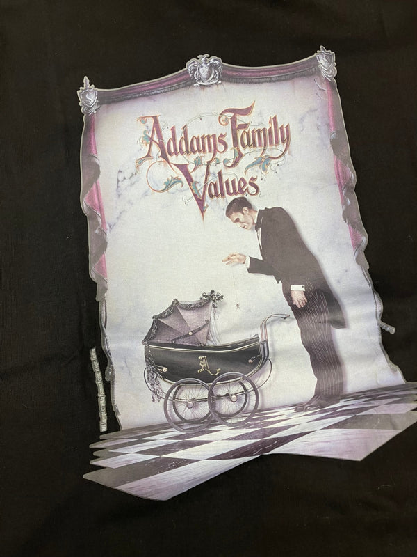 ヴィンテージ vintage 90's 90年代 The Addams Family アダムスファミリー 映画 ムービーT made in USA アメリカ製 Tシャツ ブラック Lサイズ 101MT-4024