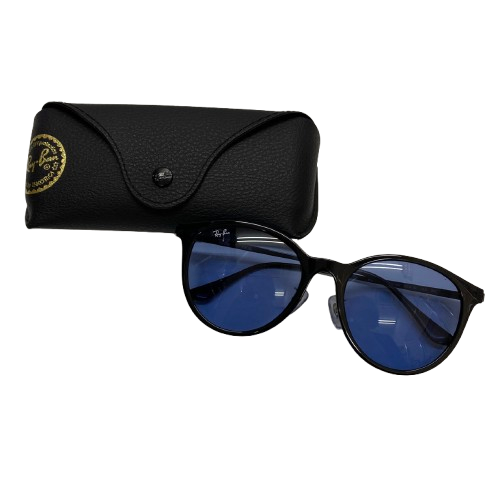 【中古】レイバン Ray-Ban WASHED LENSES ウォッシュドレンズ 601/80/55 RB4334D 眼鏡・サングラス サングラス ブラック 201goods-634