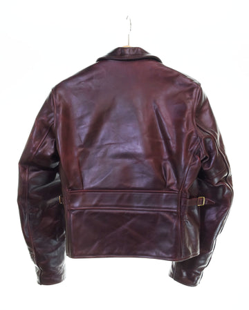 エアロレザー  AERO LEATHER  HALFBELT ハーフベルト HORSEHIDE ホースハイド ウールライナー ライダースジャケット 茶 32 ジャケット ブラウン 103MT-2351