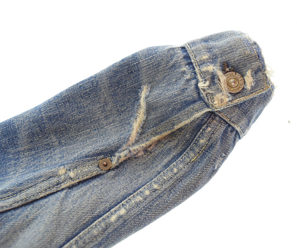 リーバイス Levi's 506xx 1st 30年代 30s 1937 戦前 片面タブ 革パッチ VINTAGE DENIME JACKET ファースト ヴィンテージ デニム オリジナル リベット刻印Co 小文字o ジャケット ブルー 103MT-2183