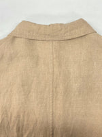 アーツアンドサイエンス ARTS&SCIENCE LINEN COAT リネン コート 麻 ロング丈 胸ポケット 薄茶 サイズ 3 コート 無地 ベージュ 104MT-1054