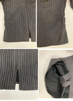 ヴィンテージ vintage 40's 50's 40～50年代 The Allen MFG.CO. ウールギャバジン スポーツジャケット ゴマ塩 ストライプ 菱形TALON ZIP - ジャケット グレー 101MT-4995