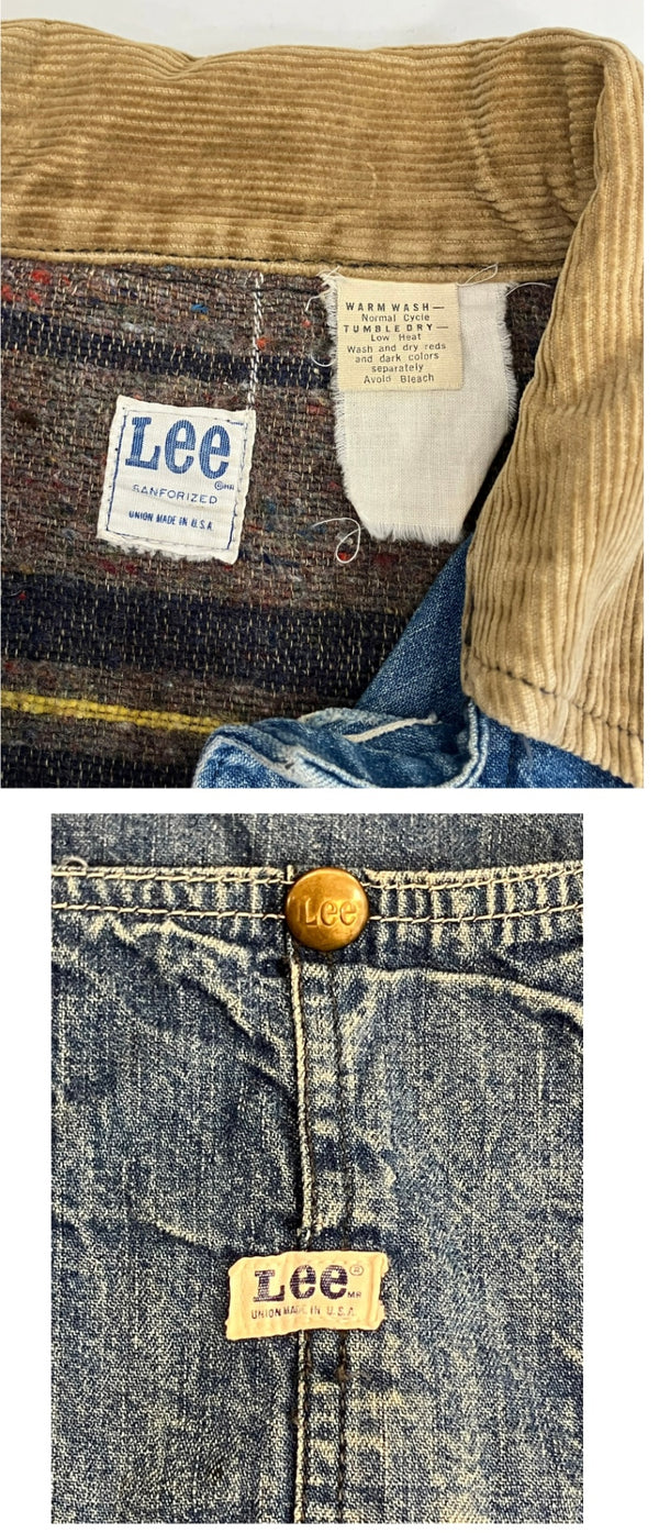 リー Lee 70's 70年代 81-LJ デニムカバーオール ブランケットライナー ヴィンテージ vintage アメリカ製 MADE IN USA ジャケット ブルー 101MT-4490