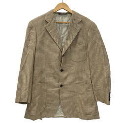 ラルフローレン Ralph Lauren 90's テーラードジャケット 千鳥格子 ジャケット ベージュ 201MT-4474