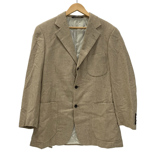 ラルフローレン Ralph Lauren 90's テーラードジャケット 千鳥格子 ジャケット ベージュ 201MT-4474