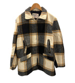 ヴィンテージ vintage 50's 50年代 Hall American SPORTSWEAR Robert Hall ウール系 チェック スポーツジャケット スイングトップ ブルゾン SERVAL ZIP   42 ジャケット ベージュ 101MT-5079