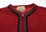 ヴィンテージ Vintage 50s~60s 50s 60s MOHAR ZIP UP CARDEGAN NYNCOジッパー モヘアニット エルボーパッチ セーター レッド 103MT-2449