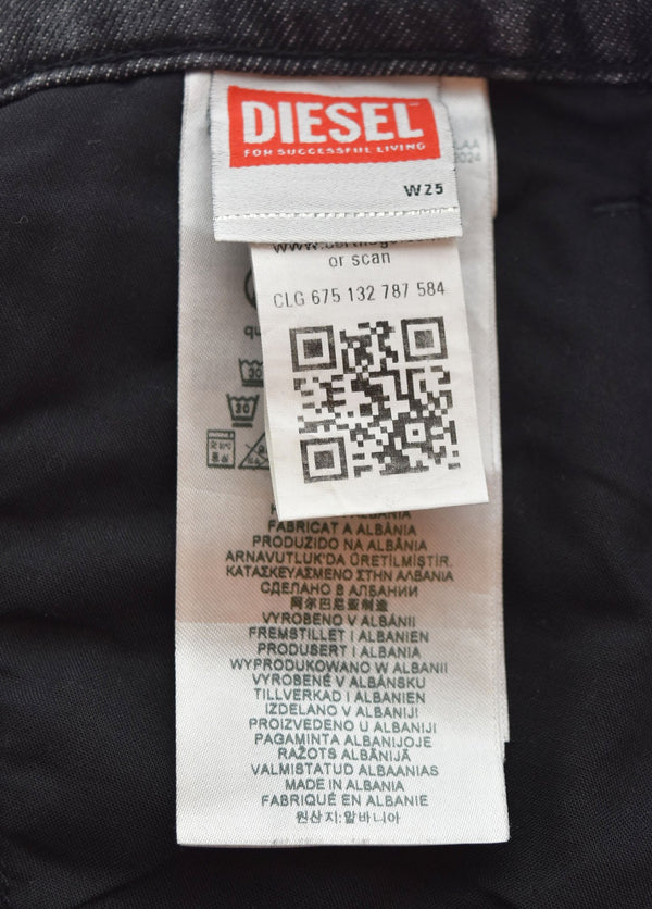 ディーゼル DIESEL D-SIRE-CARGO-S ワイドカーゴデニム A11871 デニム ブラック 25 103MB-582