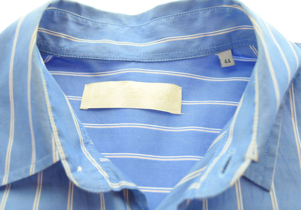アワーレガシー OUR LEGACY BORROWED SHIRT  BLUE WHITE CLASSIC STRIPE ストライプ長袖シャツ M2222BBR  44 長袖シャツ ブルー 103MT-2937