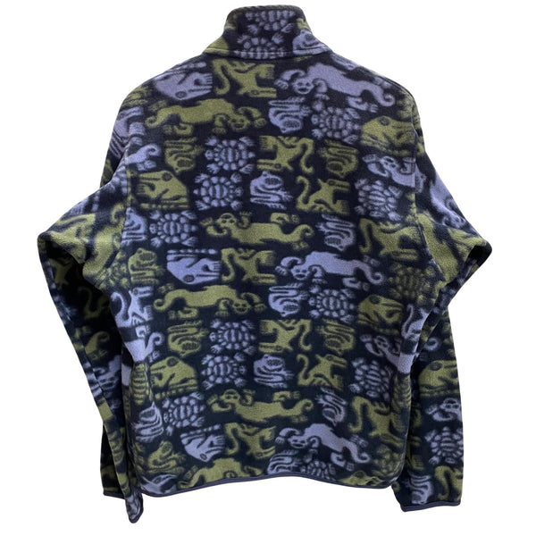 【曜日割引対象外】 パタゴニア PATAGONIA 90's クリーチャー スナップT ハーフボタン フリース USA製 ジャケット ネイビー Mサイズ 201MT-3856 VB