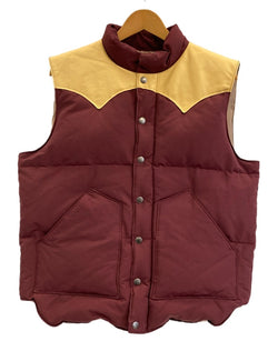 シュガーケーン SUGAR CANE 東洋エンタープライズ レザーヨーク ダウンベスト 60/40クロス グースダウン SC12067 XL ベスト ワインレッド LLサイズ 101MT-3745