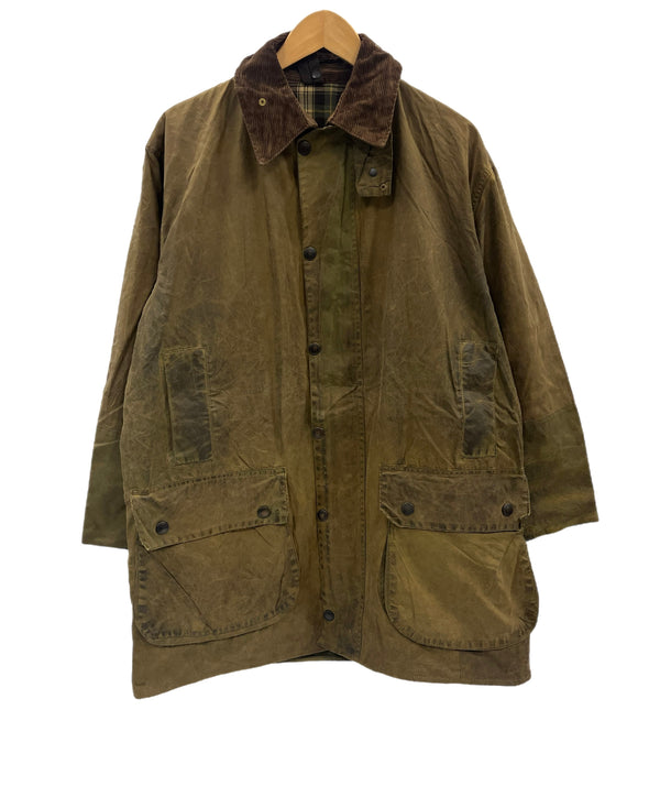 バブアー BARBOUR 90's 90年代 3ワラント BORDER ボーダー ワックス コットン オイルドジャケット コート VINTAGE ヴィンテージ A200 C40 ジャケット カーキ 101MT-5340