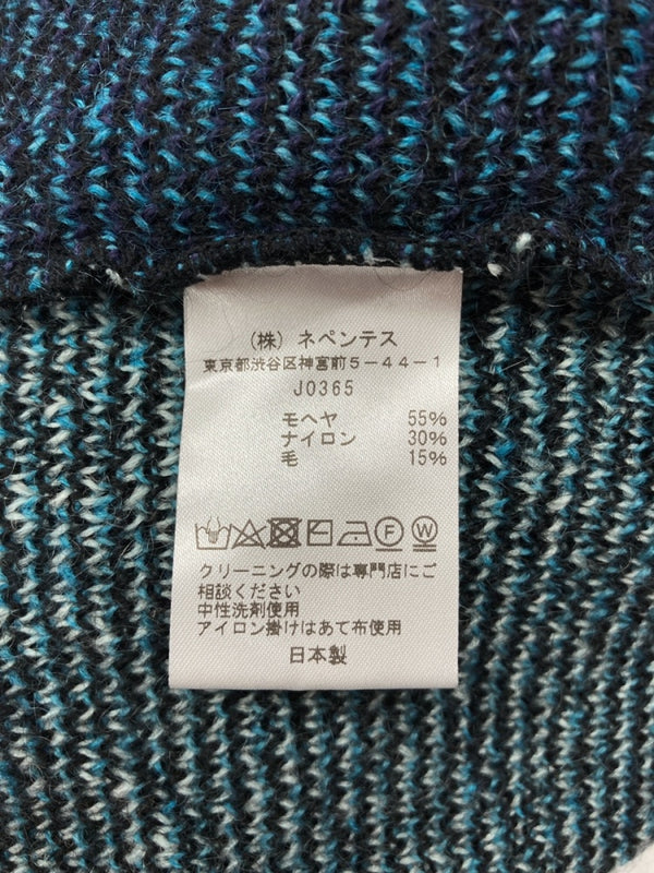 ニードルス Needles 21AW PAPILLON Mohair Cardigan モヘヤ カーディガン ナイロン ニット セーター フロントボタン 蝶 黒 J0365 カーディガン ロゴ ブラック Lサイズ 104MT-802