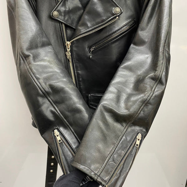 【曜日割引対象外】 ハーレーダビッドソン HARLEY-DAVIDSON レザー ダブルライダースジャケット ジャケット ブラック Mサイズ 201MT-4531 VB