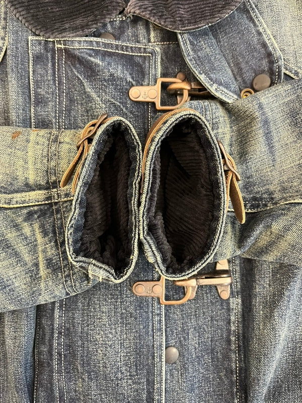 ラルフローレン RalphLauren Cortland デニム ファイヤーマン ジャケット ジャケット ネイビー Lサイズ 101MT-5062