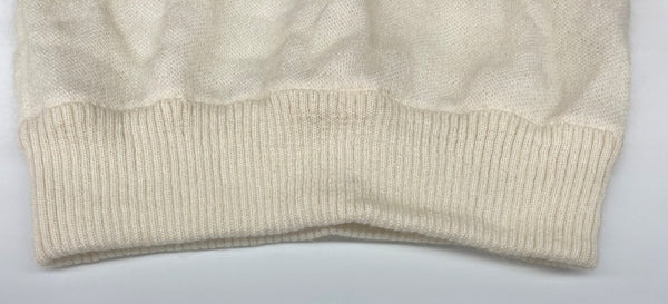 ボーダーズアットバルコニー BORDERS at BALCONY SPRING MOHAIR VEST スプリング モヘヤ Vネック ニット セーター プルオーバー ロゴ刺繍 日本製 IVORY アイボリー オフホワイト BEIGE BD2211-1G-03 ベスト ワンポイント ベージュ SIZE38 104LT-187