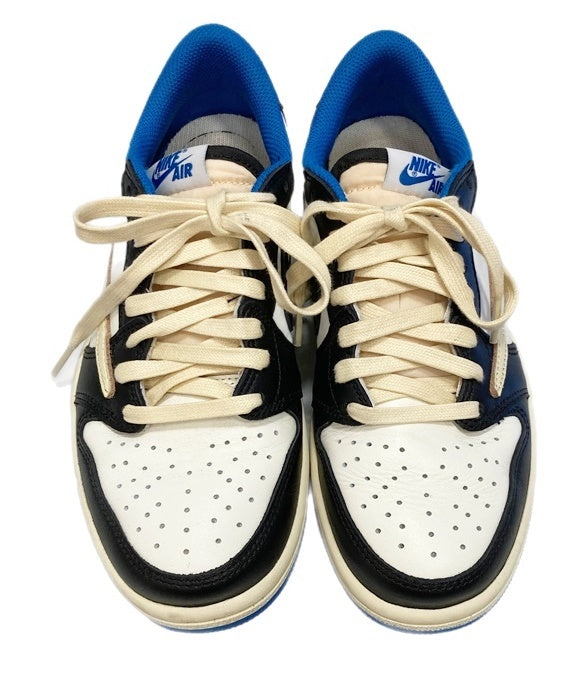 ジョーダン JORDAN Travis Scott × Fragment × Nike Air Jordan 1 Low OG SP Military Blue トラヴィススコット × フラグメント × ナイキ エアジョーダン1 ロー OG SP ミリタリー ブルー DM7866-140 レディース靴 スニーカー ホワイト 23.5cm 101sh-2105
