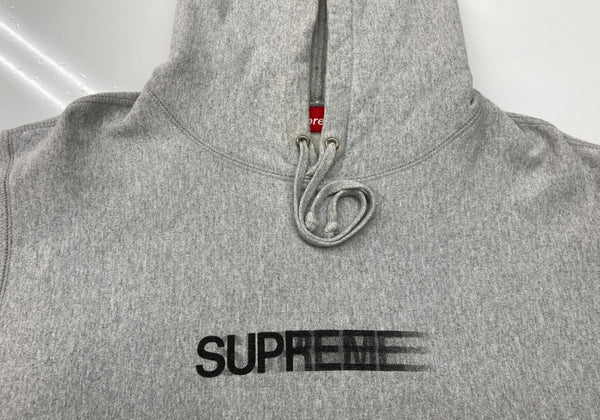 シュプリーム SUPREME 23SS Motion Logo Hooded Sweatshirt モーション ロゴ フーディー スウェット シャツ 灰 パーカ ロゴ グレー XLサイズ 104MT-1835