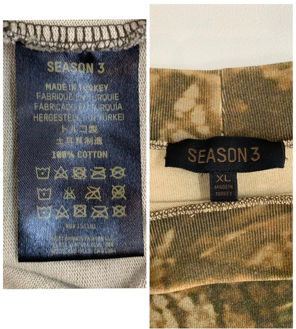 イージー YEEZY season3 スウェット カモ モックネック  スウェット グリーン XLサイズ