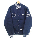 ダブルタップス WTAPS 18SS BENCH JACKET ベンチ ジャケット スタジャン サテン スタジアムジャケット  181TQDT-JKM02  1 ジャケット ネイビー 103MT-2382