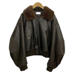 アイリーン ILEAN 2WAY VOLUME FLIGHT JACKET フェイクファーレザー ジャケット ブラウン 2サイズ 201MT-4846