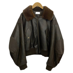 アイリーン ILEAN 2WAY VOLUME FLIGHT JACKET フェイクファーレザー ジャケット ブラウン 2サイズ 201MT-4846