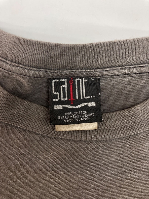 セントマイケル SAINT MICHAEL 23SS SS TEE / STAR MARIA マリア Tシャツ ダメージ加工 エイジング 半袖  SM-S23-0000-007 Tシャツ プリント グレー Lサイズ 104MT-2006